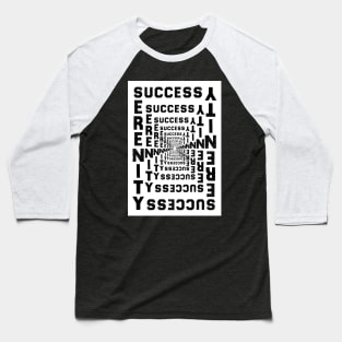 One Colour Text, 3D Baseball T-Shirt